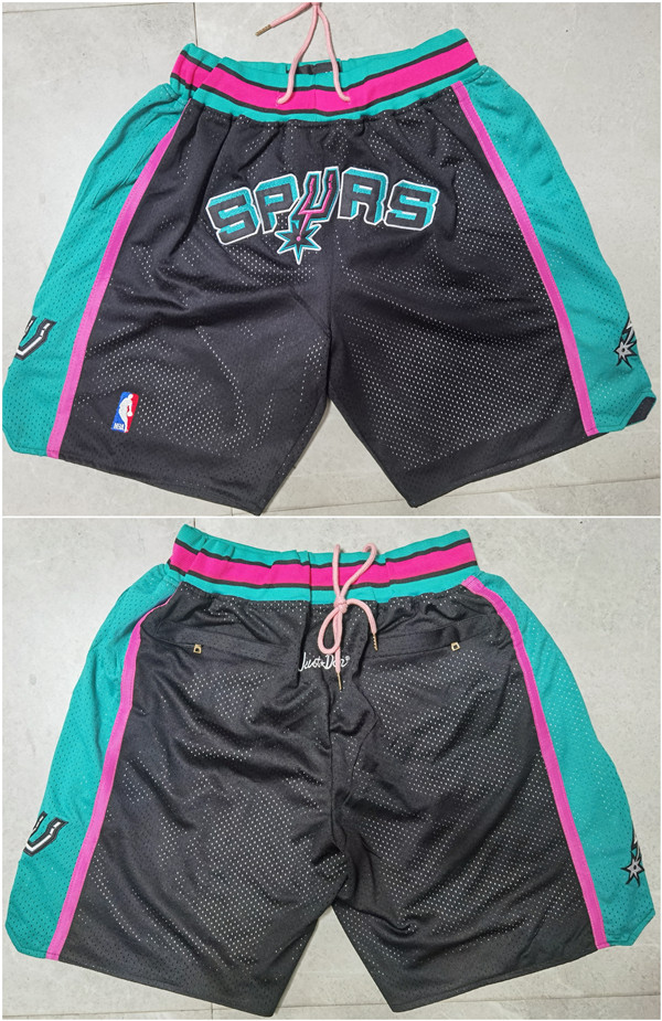 Men's San Antonio Spurs Black/Grey Shorts (Run Small) Men's San Antonio Spurs Black/Grey Shorts (Run Small)